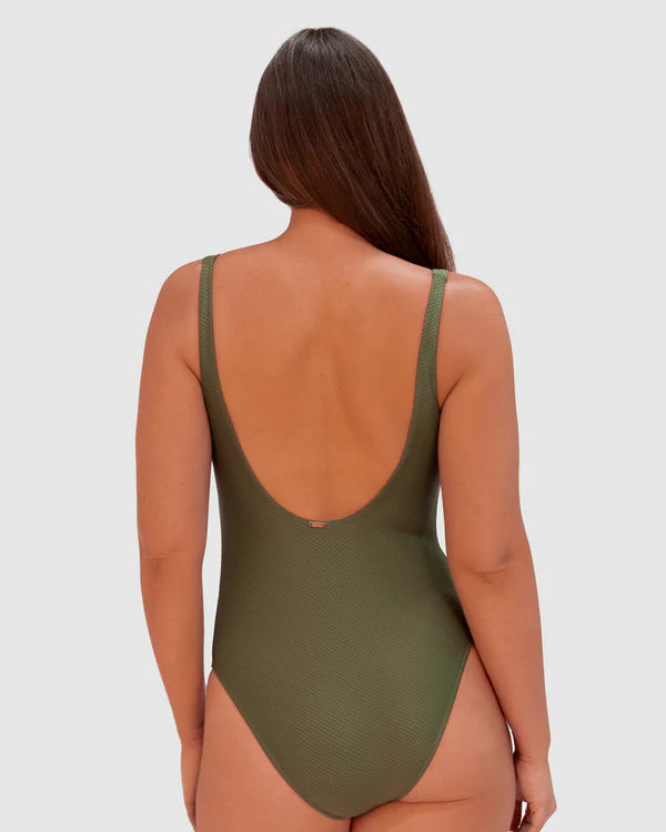 BAKU Rococco V Neck One Piece Swimsuit - Nero