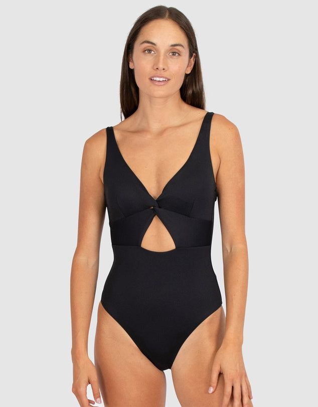 BAKU Cut Out One Piece Swimsuit - Black