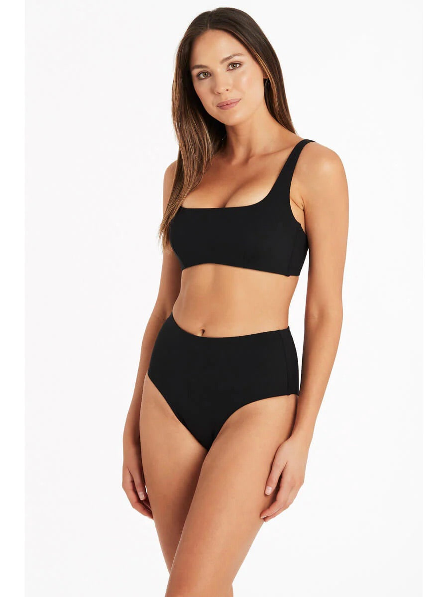 SEA LEVEL Dark Romance Square Neck Bra - Black