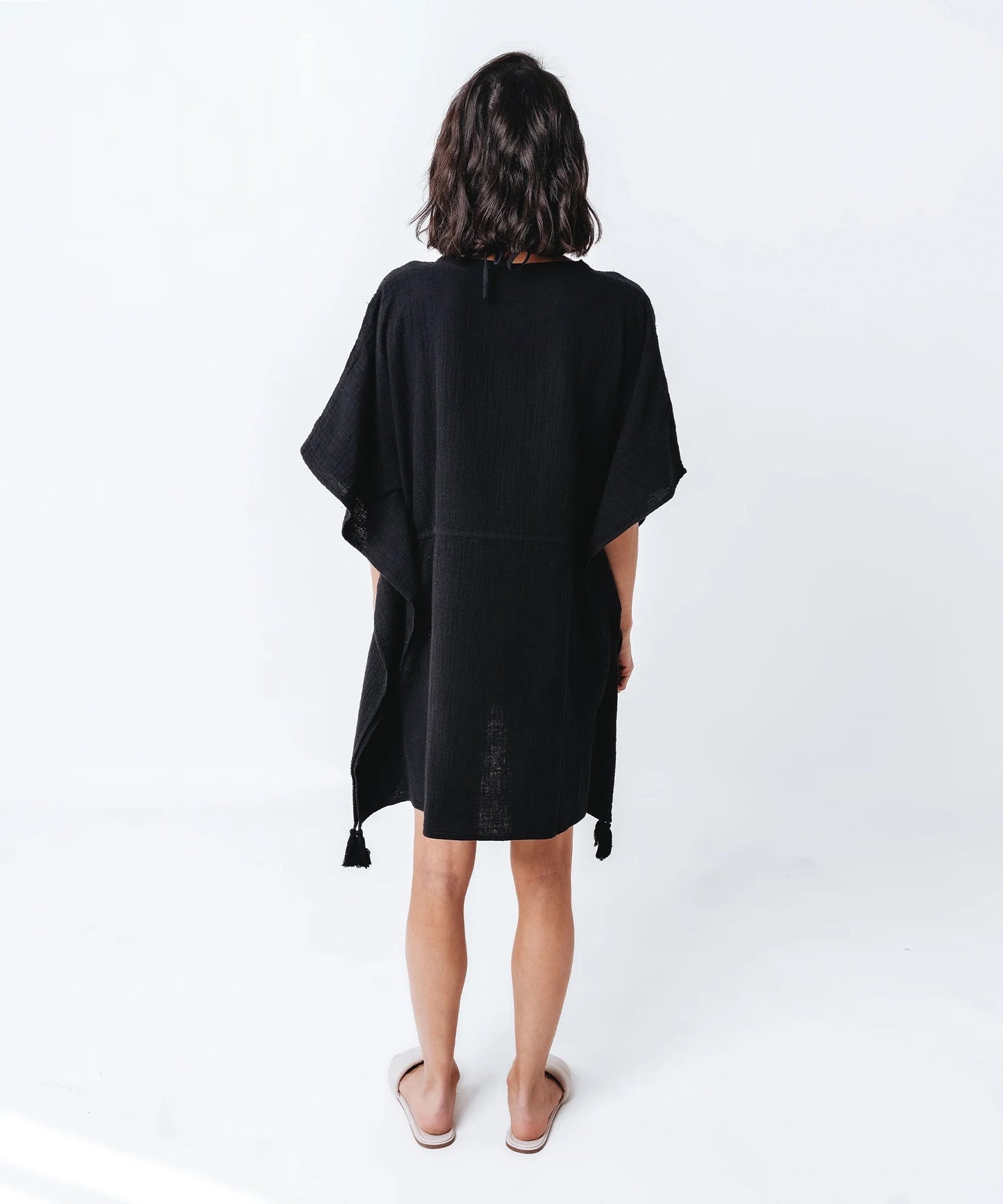 Supersoft Gauze Butterfly Tassel Caftan
