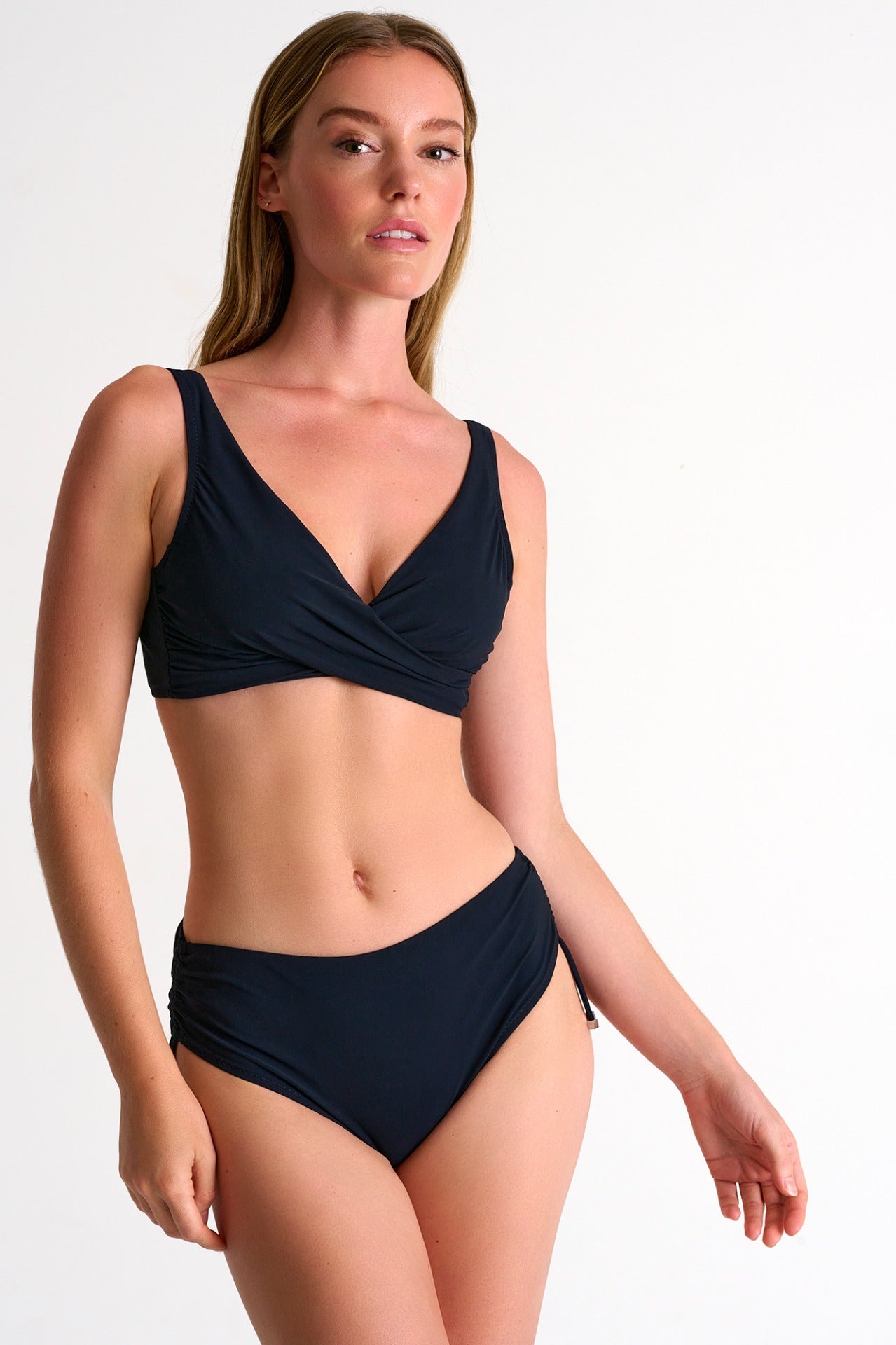 SHAN Classic Bralette Bikini Top - Navy (Online Only)