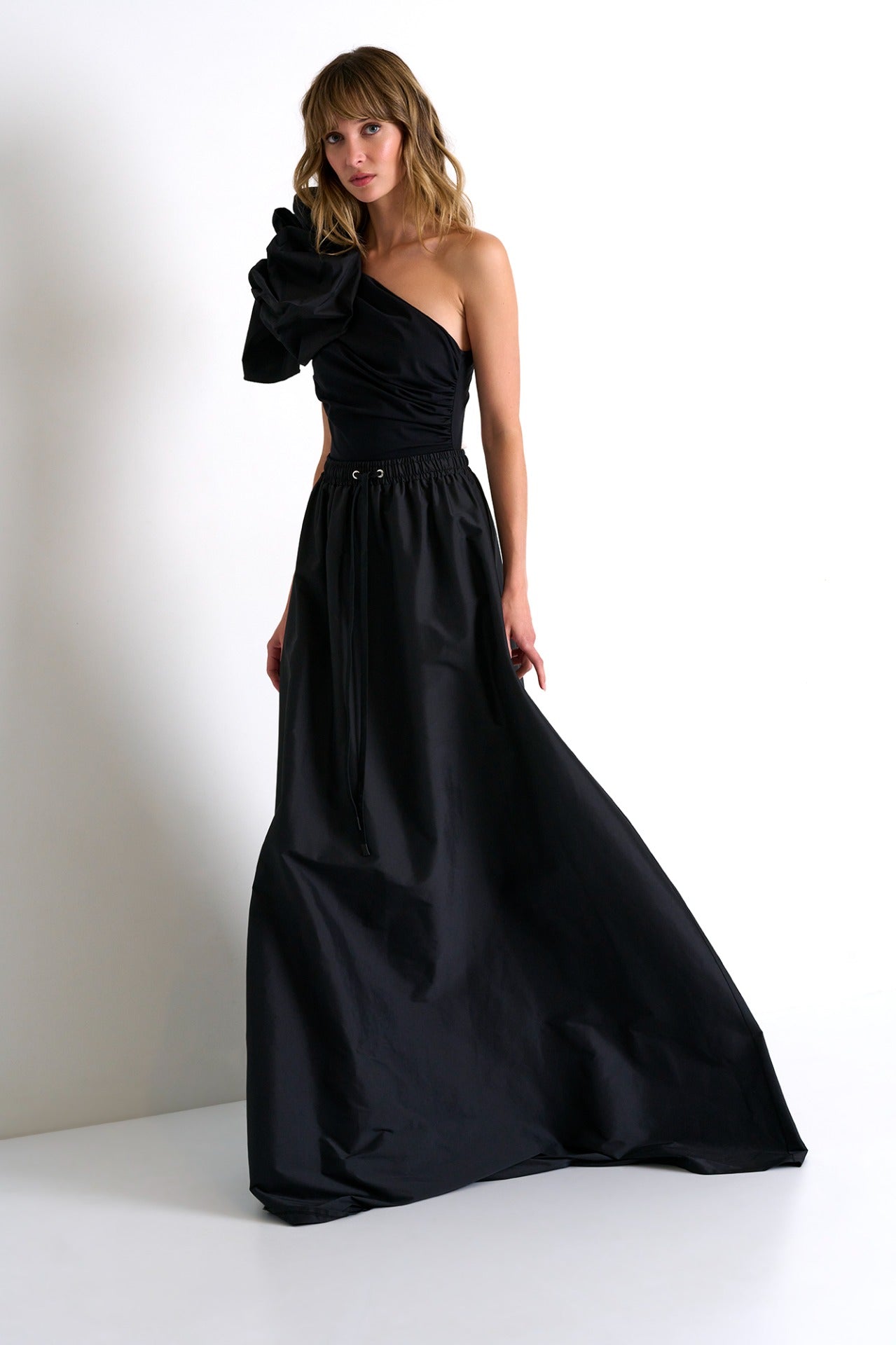 SHAN Elegant Asymmetric One Piece - Caviar (Online Only)