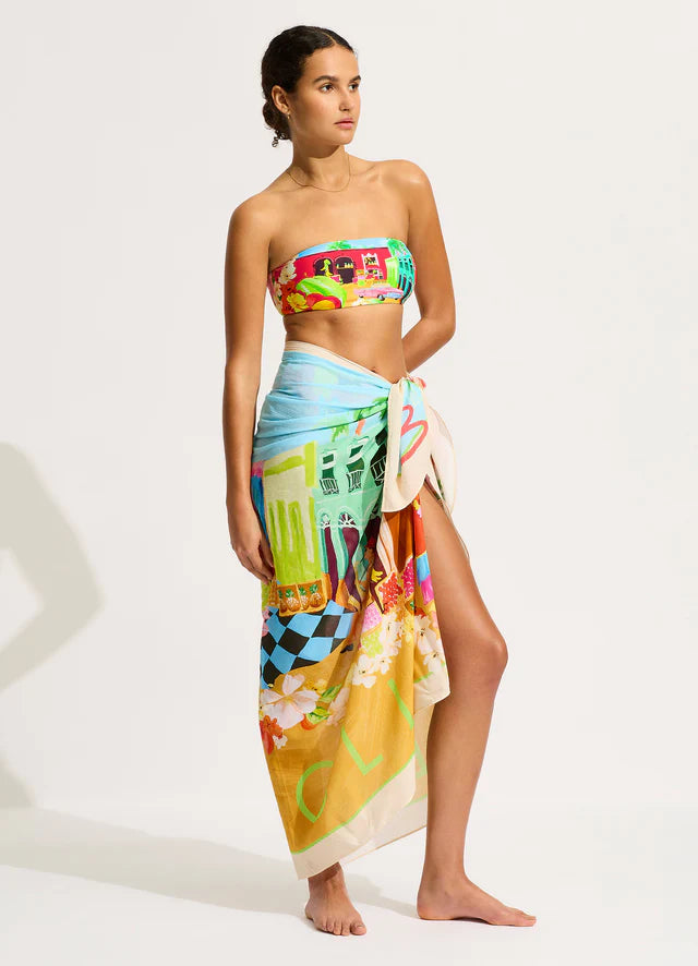 SEAFOLLY Sarong - Turquoise Cuba