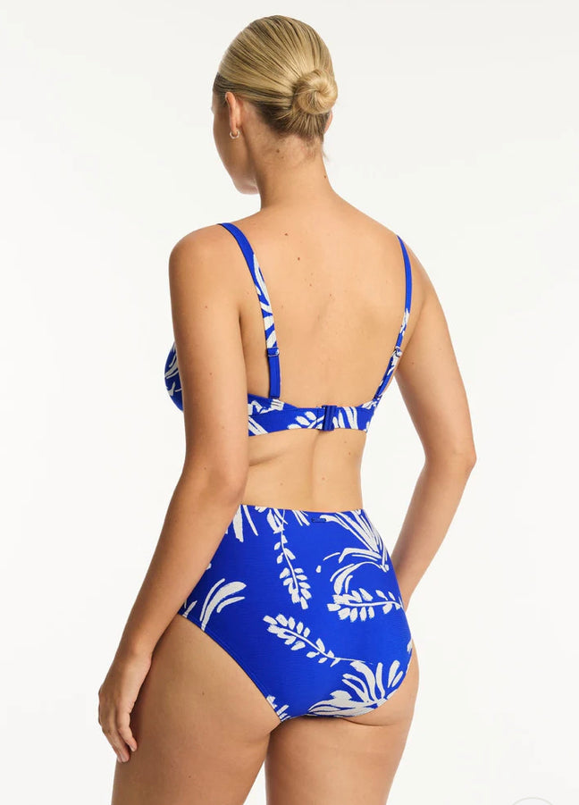 SEA LEVEL Tie Front DD-E Cup Bralette - Cobalt Tradewind