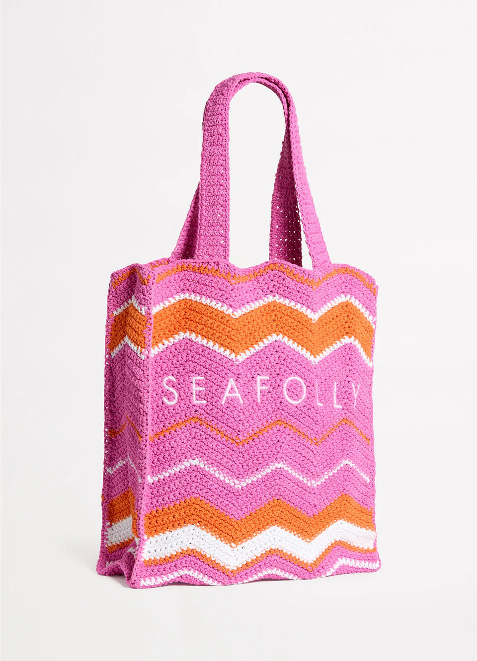 SEAFOLLY Bazaar Crochet Tote Bag - Hot Pink