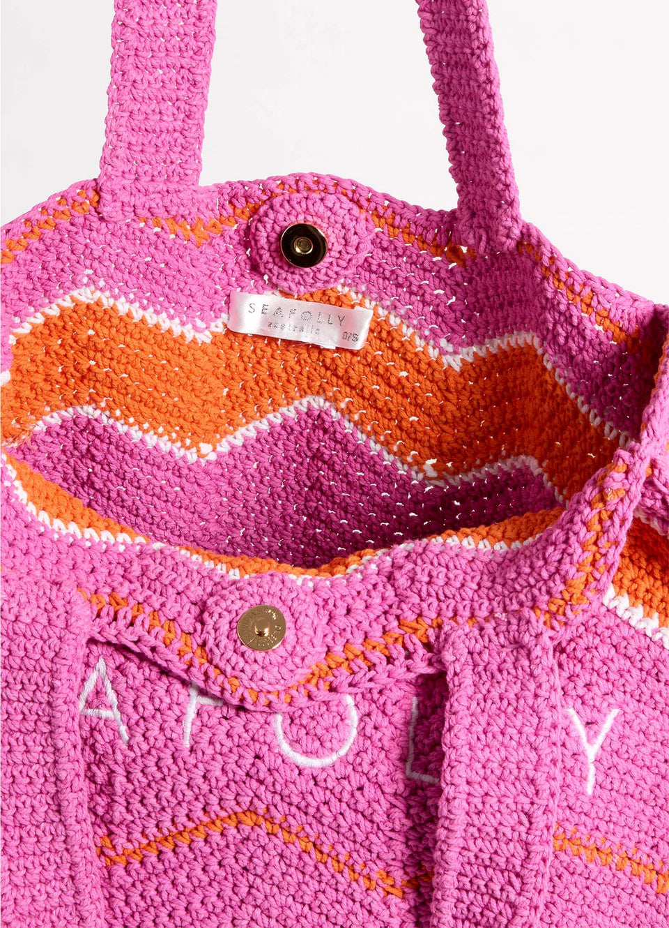 SEAFOLLY Bazaar Crochet Tote Bag - Hot Pink