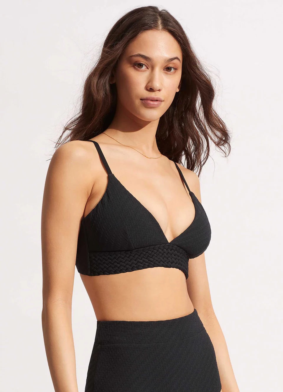SEAFOLLY Banded Bralette - Black Willow