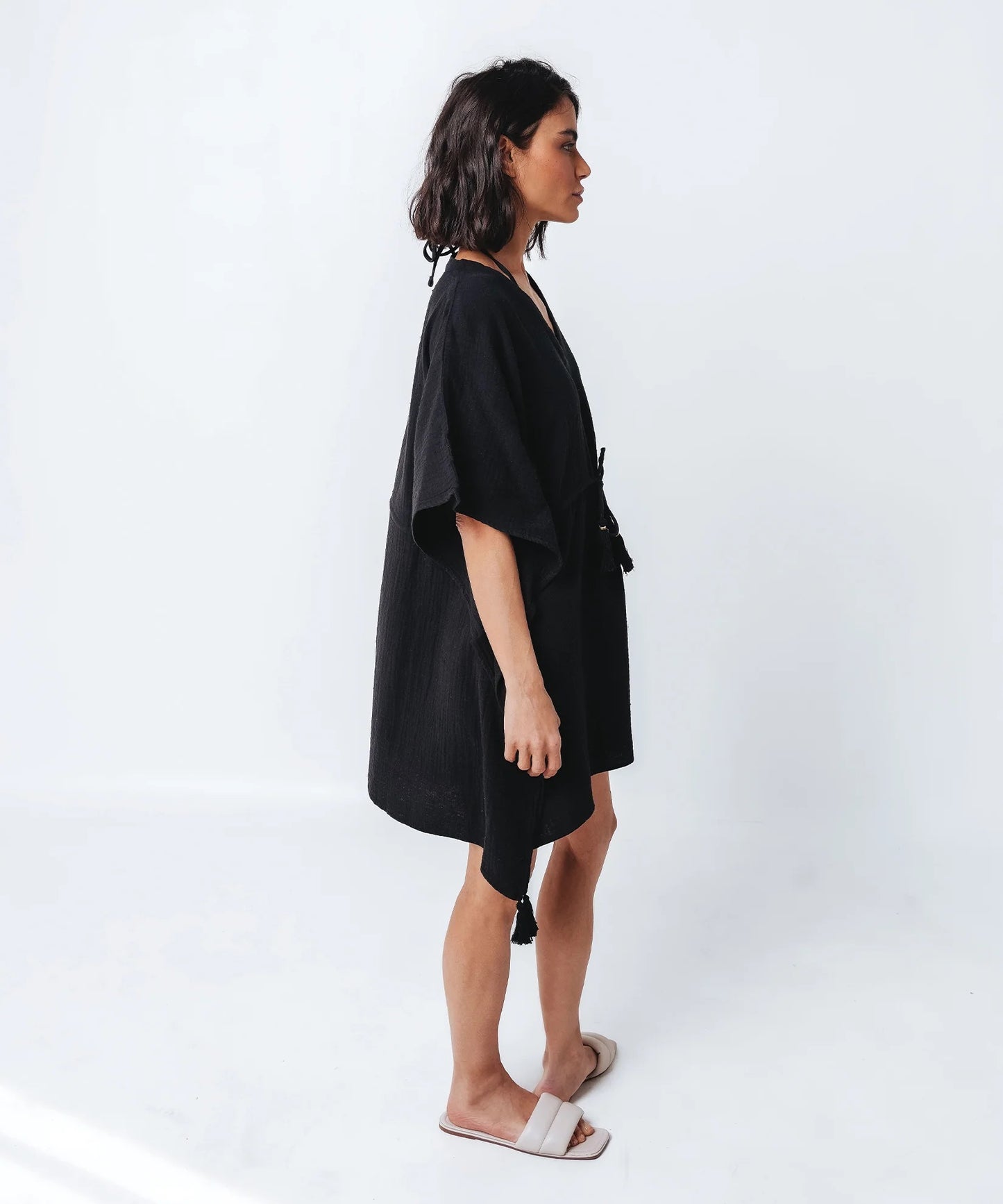 Supersoft Gauze Butterfly Tassel Caftan