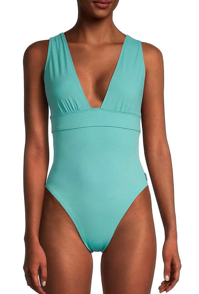 SHAN Timeless Plunging One Piece - Eucalyptus