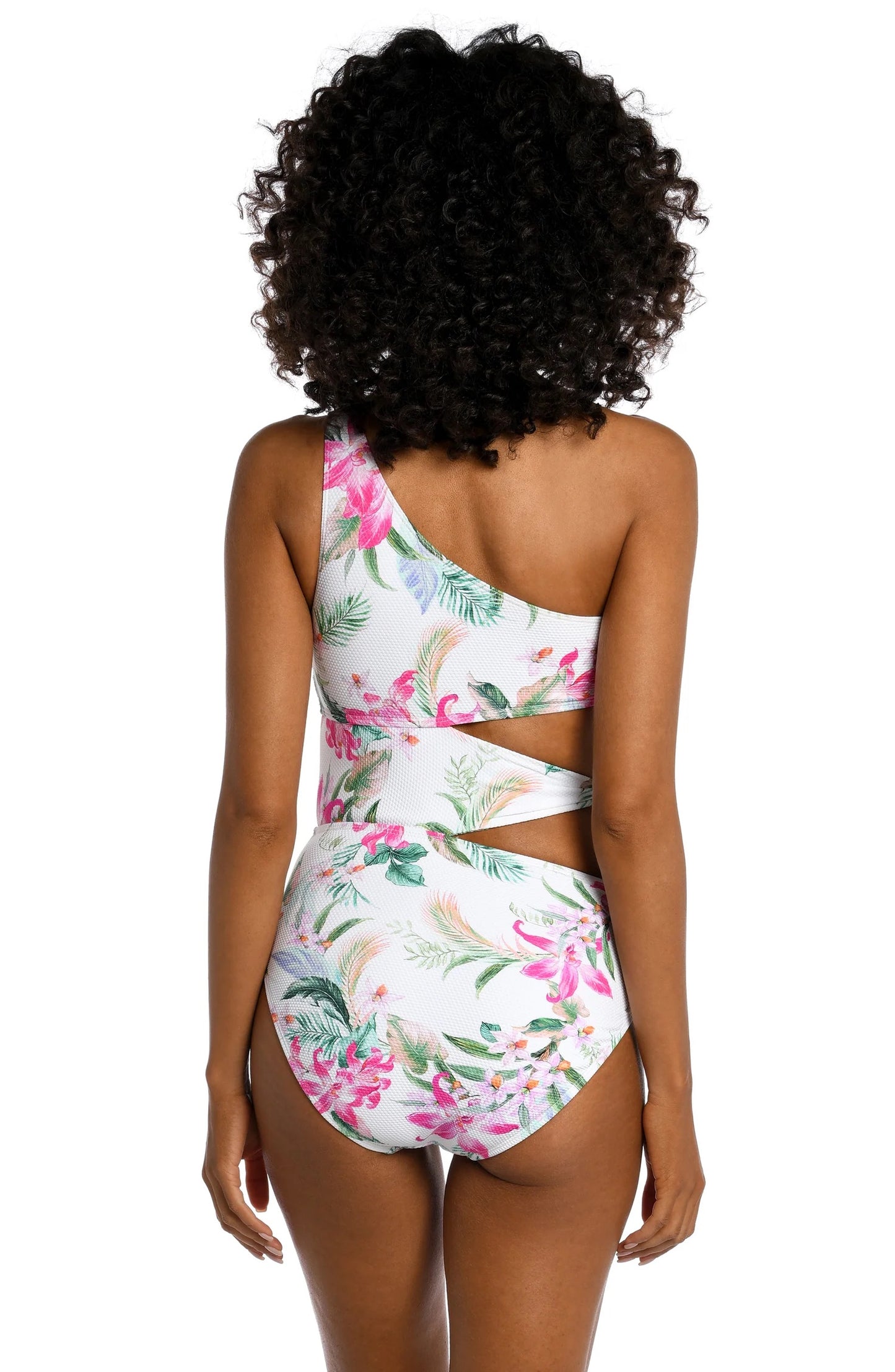 Mystic Palms Cutout One Shoulder One Piece