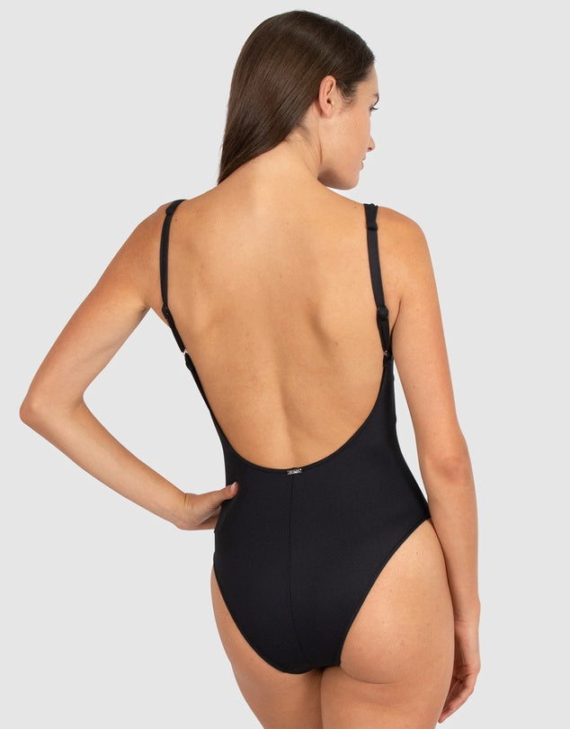 BAKU Cut Out One Piece Swimsuit - Black