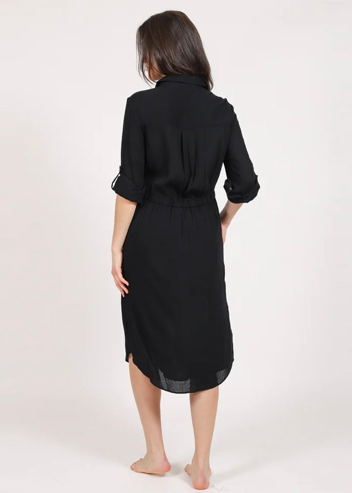 KOY RESORT Miami Shirt Dress - Black