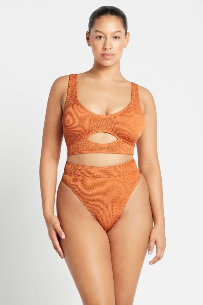 BOND-EYE Sasha Crop Top - Burnt Shimmer
