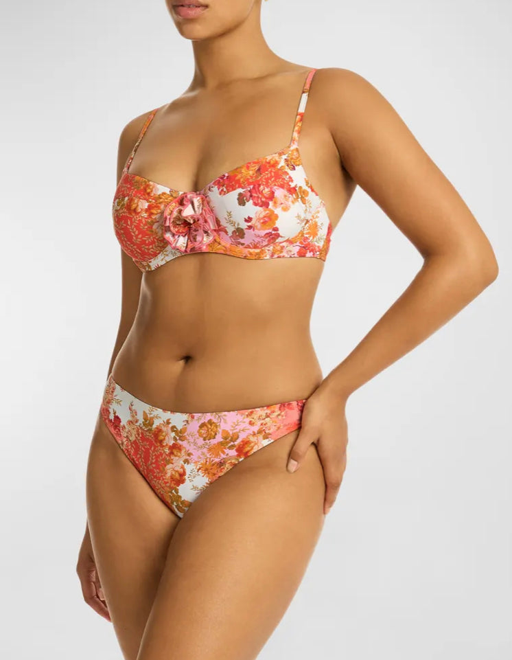 SEA LEVEL Balconette Bikini Top - Coral Daisyfield