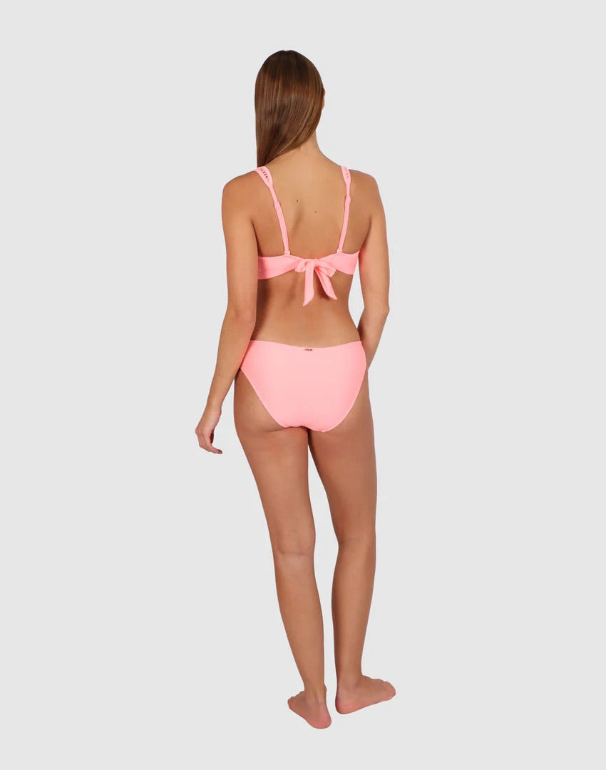 BAKU Rococco Ladder Lace Longline Bra - Coral Sea