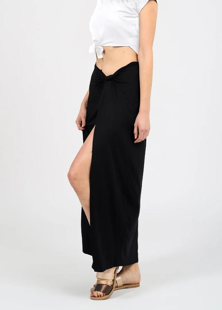 KOY RESORT Laguna Side Knot Skirt - Black