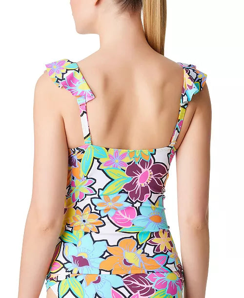 Colour Crush Ruffled Tankini