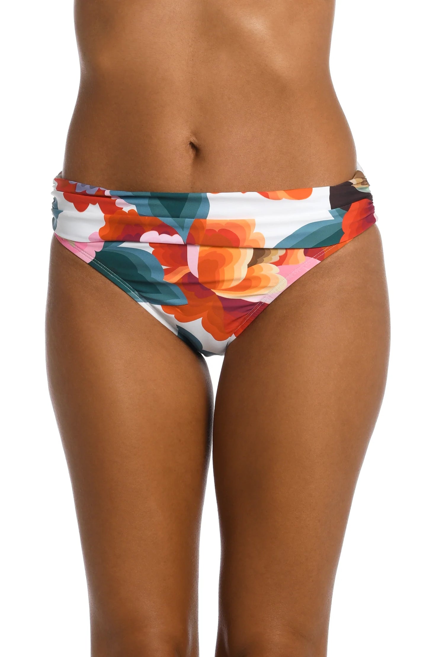 Floral Rhythm Shirred Band Hipster Bottom