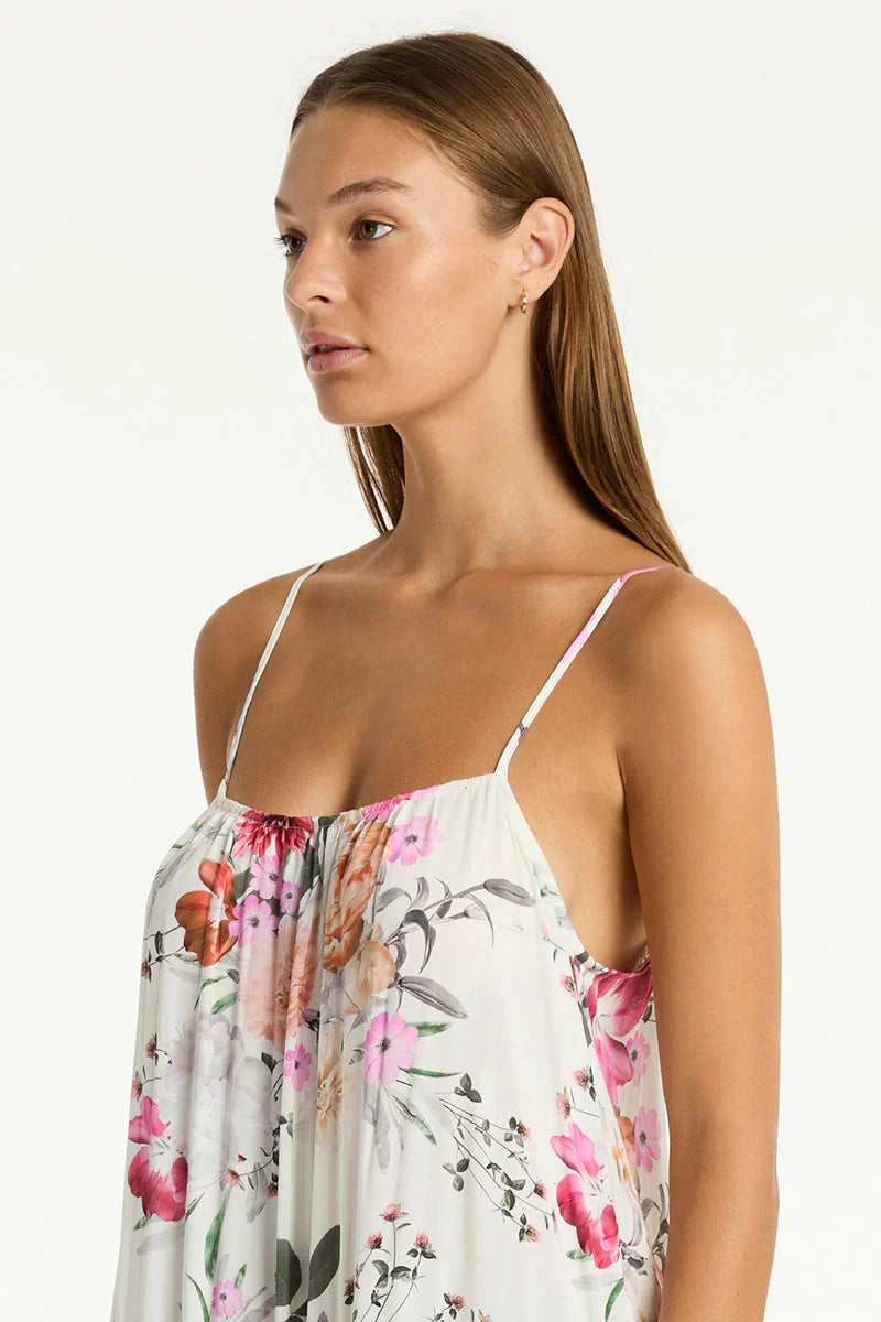 Belle Coconut Tiered Maxi Sundress