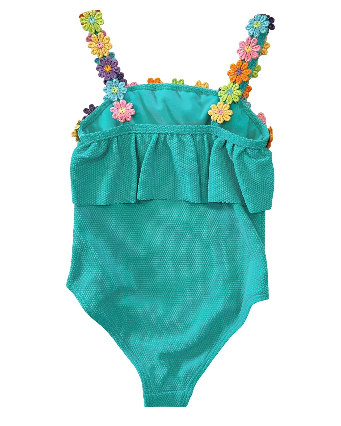 ANGEL BEACH Toddler-Girls One Piece - Daisy Crazy Teal