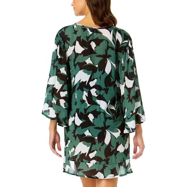 ANNE COLE Easy Belle Sleeve Tunic - Black/Green