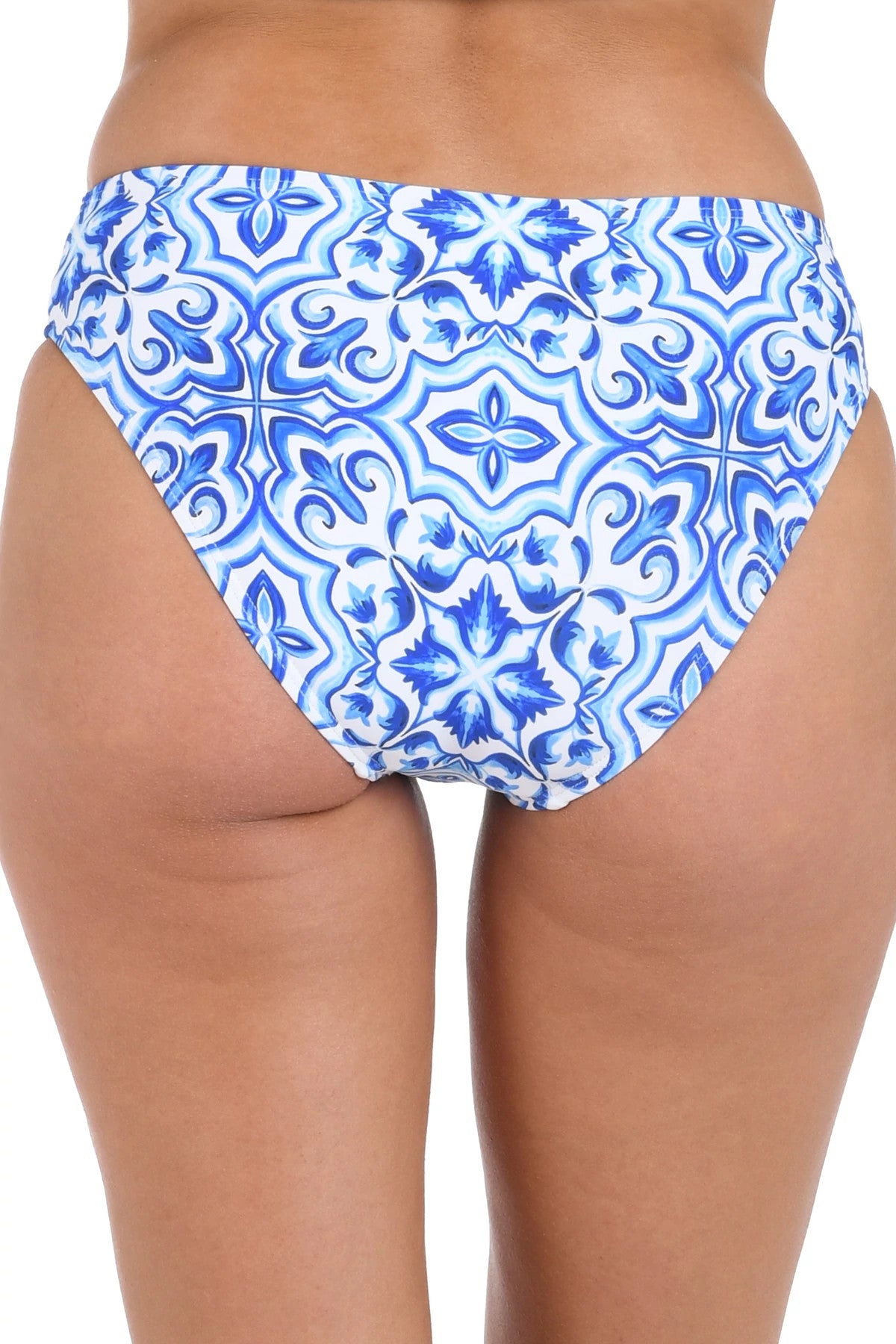 LA BLANCA Alboran Sea Side Banded Hipster Bikini Bottom - Blue