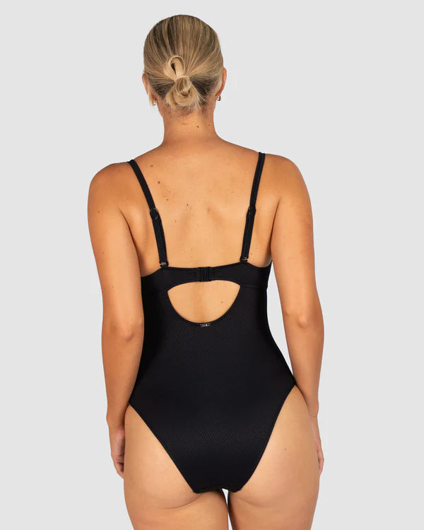 BAKU Rococco D/DD Cup Balconette One Piece Swimsuit - Nero