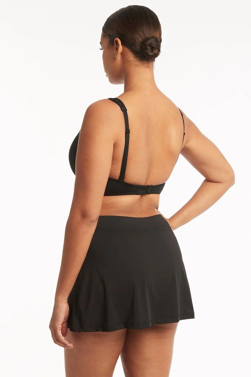 SEA LEVEL Swim Skirt - Black Eco