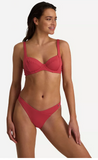 BEACHLIFE Cardinal Red V-detail bikini bottom