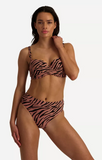 BEACHLIFE Rose Zebra high waist bikini bottom