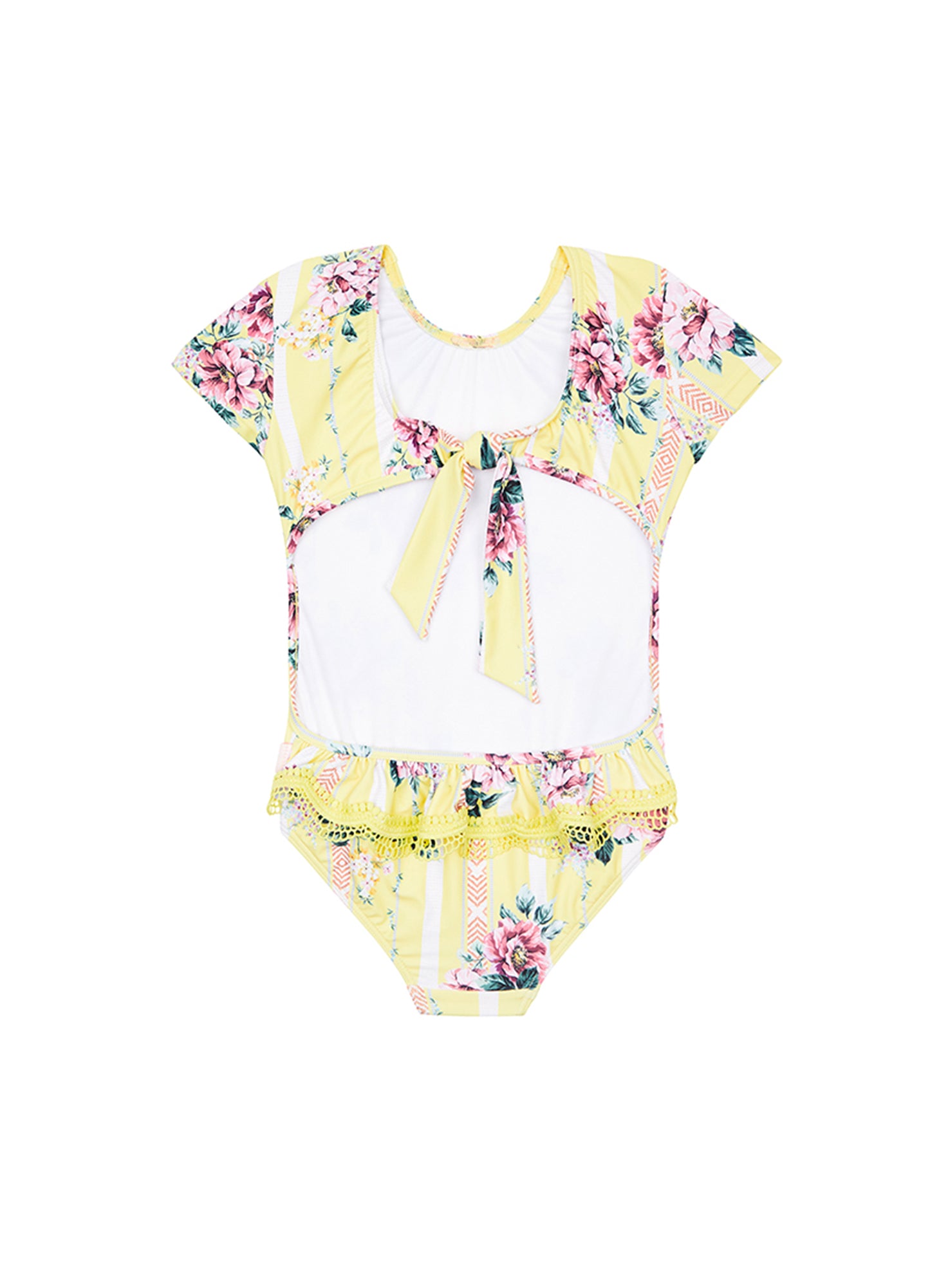 SEAFOLLY NANNA'S HOUSE CUT OUT TANK ONE PIECE LEMON