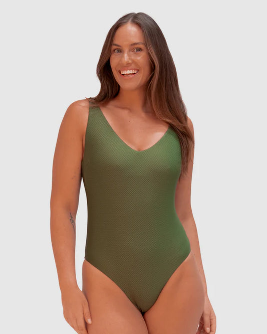 Rococco V Neck One Piece Swimsuit
