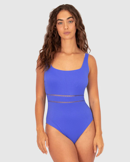 Electric Rococco D-E Cup Square Neck One Piece Swimsuit