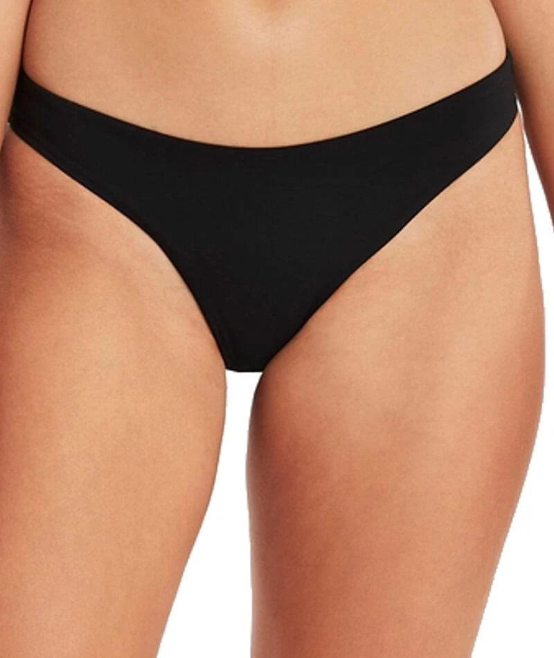 SEA LEVEL SWIM Dark Romance Cheeky Bikini Brief - Black