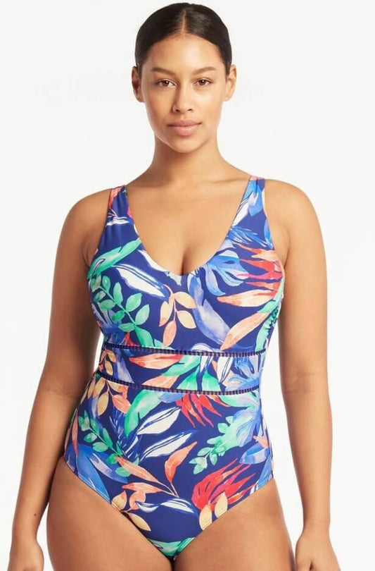 SEA LEVEL SWIM Cabana D-DD Cup Tank Mio Onepiece - Royal