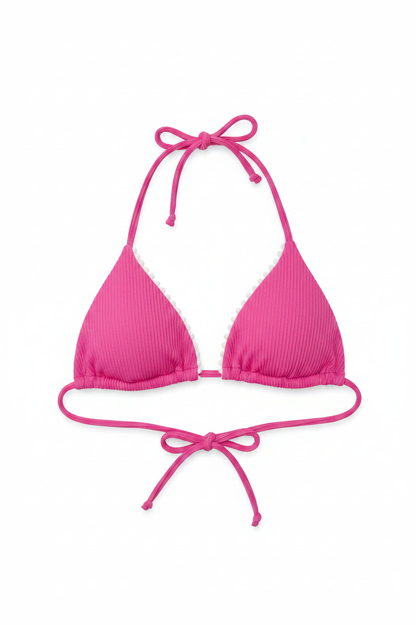 SWIM SYSTEMS Pom Pom Triangle Top - Orchd