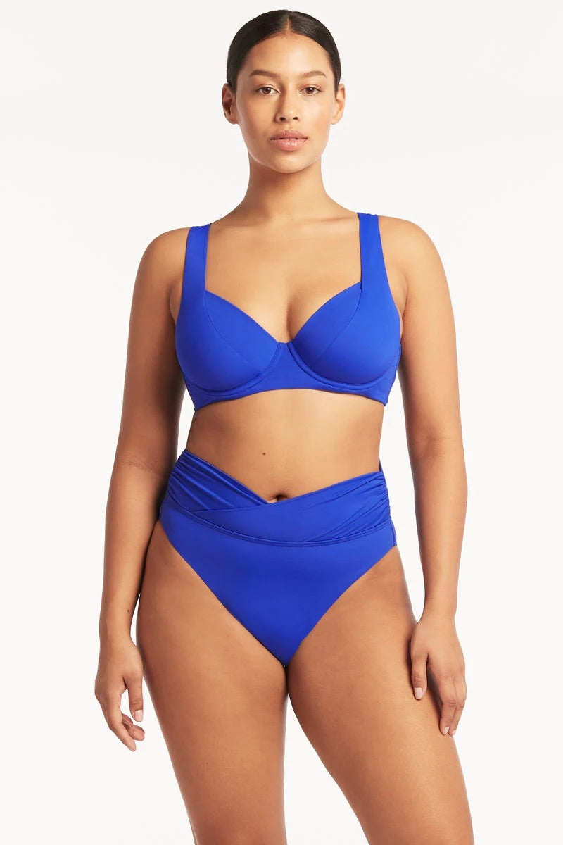 SEA LEVEL SWIM Essentials C/D Cup Underwire Bra - Cobalt