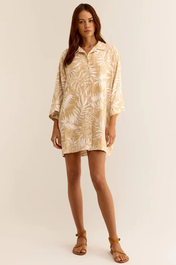 Z SUPPLY Camden Sandy Bay Palm Dress - Sandcastle