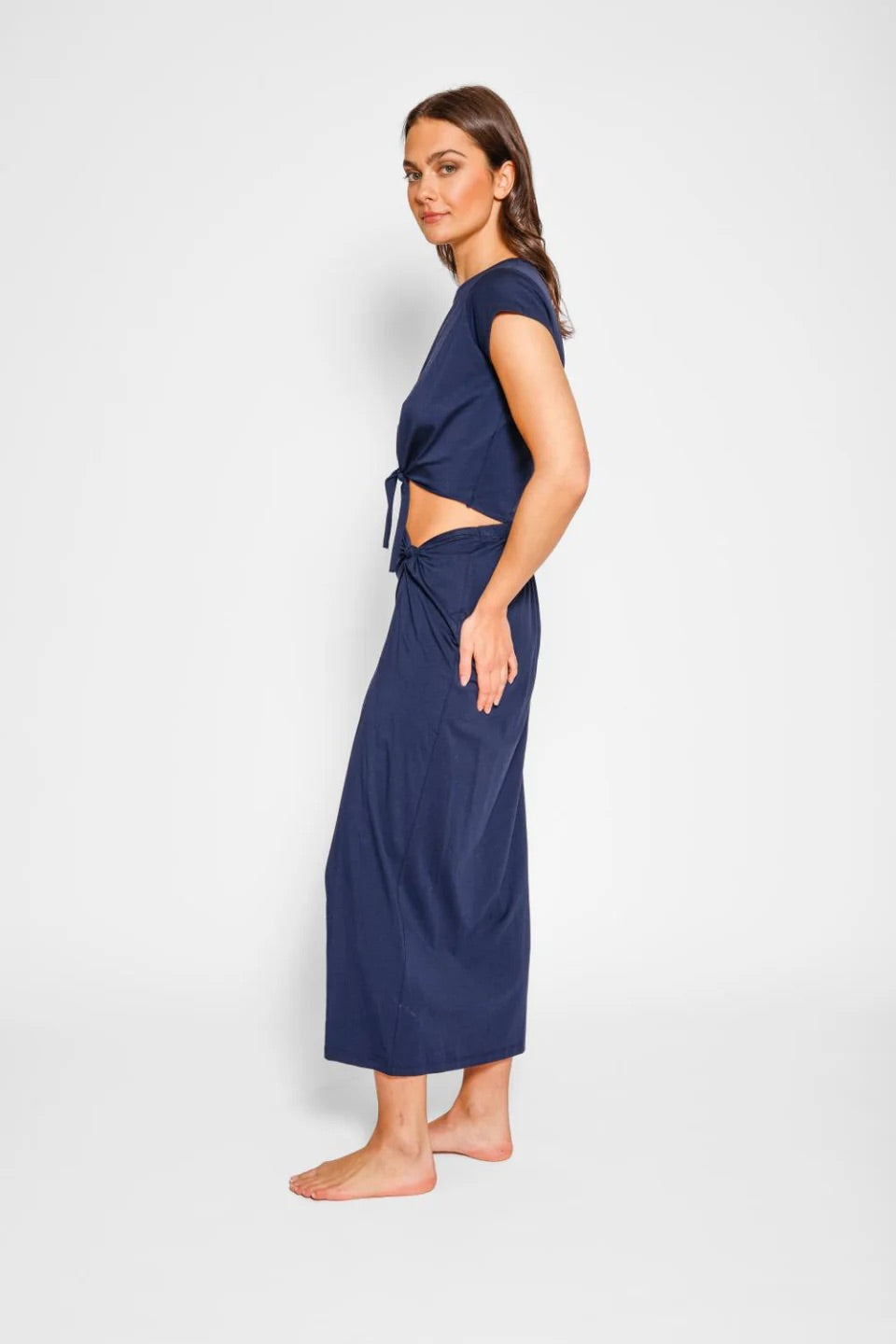 KOY RESORT Laguna Side Knot Skirt - Navy