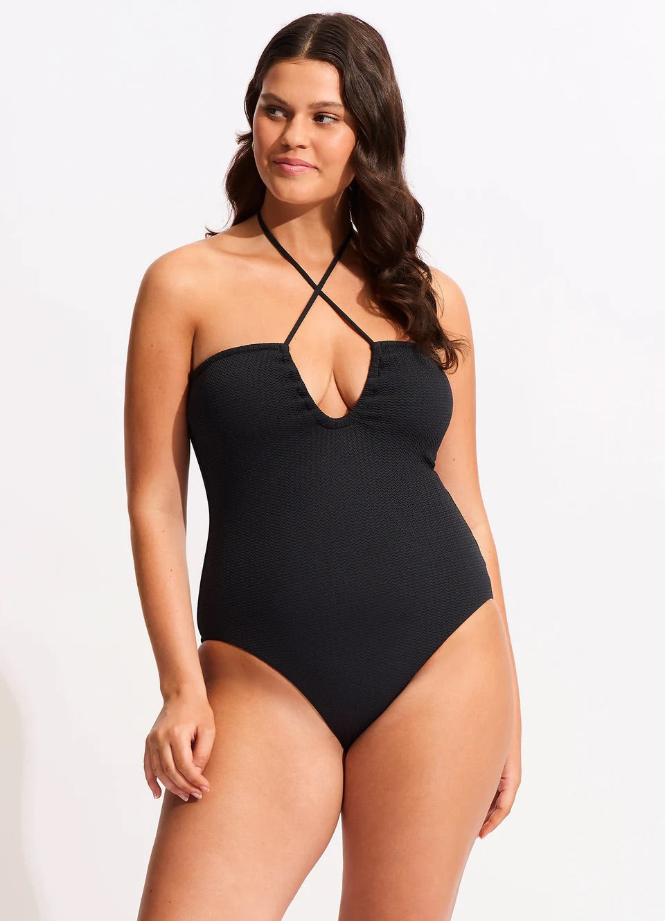 SEAFOLLY Sea Dive Bandeau One Piece - Black