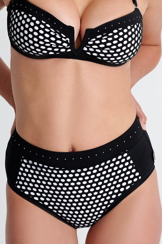 SHAN Nikko Highwaist Bottom - Caviar & White
