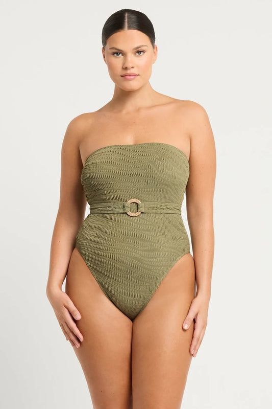 BOND-EYE Belt Fane One Piece - Sage Tiger