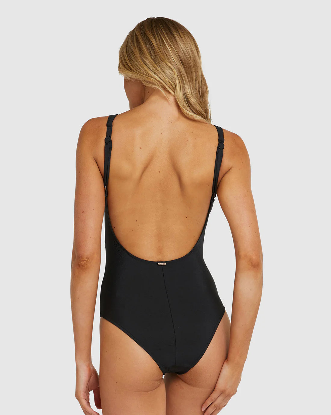 BAKU GLIMMER TWIST CUTOUT ONE PIECE - Black