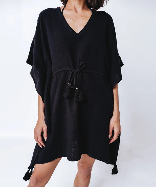 Supersoft Gauze Butterfly Tassel Caftan