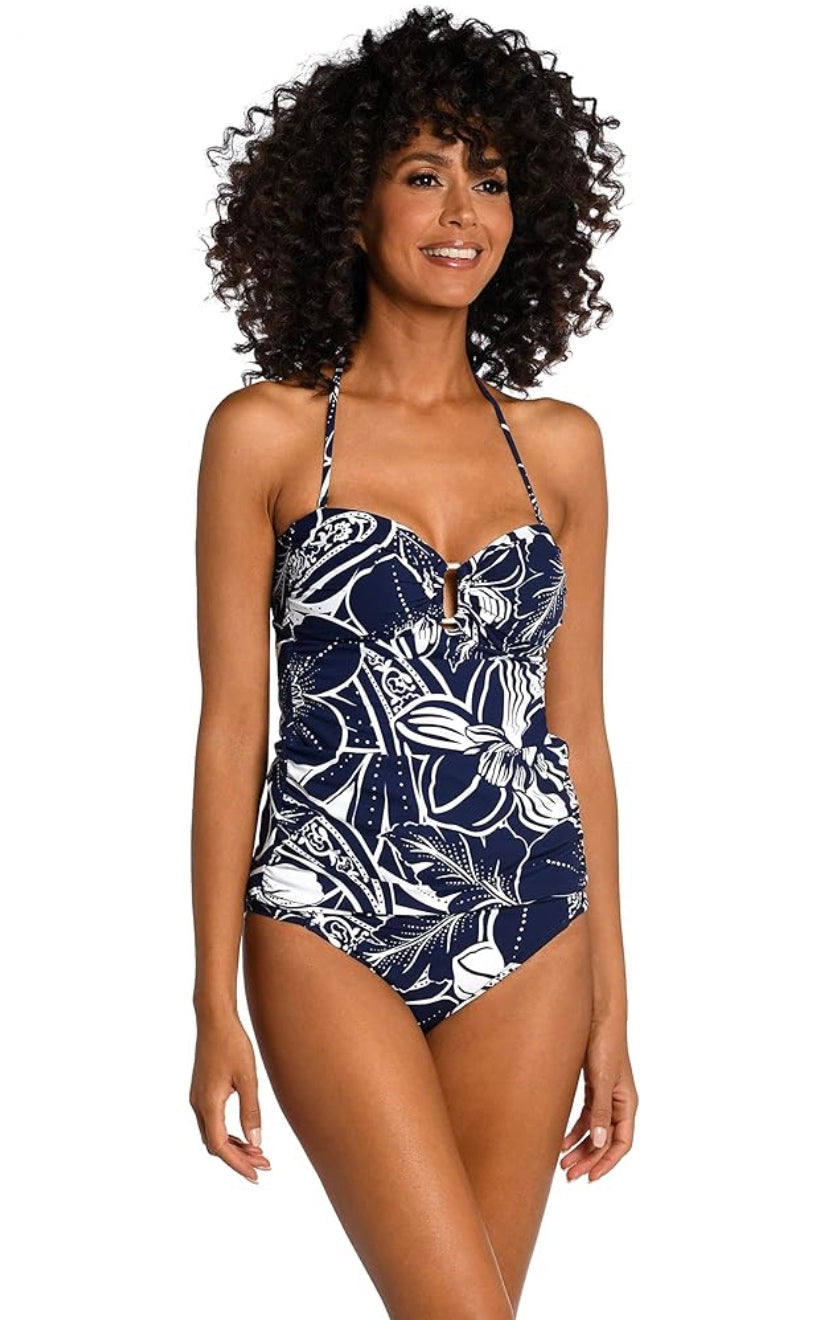LA BLANCA Bandeau Tankini - Indigo
