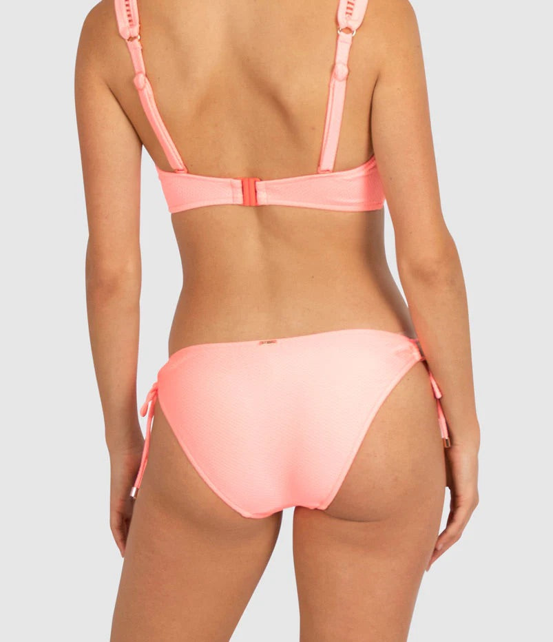 BAKU Rococco Ladder Lace Hipster Tie Side Pant - Coral Sea