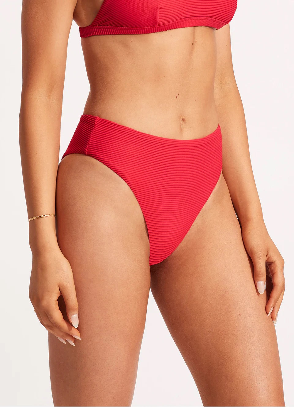 SEAFOLLY Essentials High-Rise Bottom - Chilli Red
