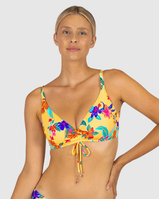 BAKU Ipanema D-E Cup Underwire Bikini Bra Top - Pineapple