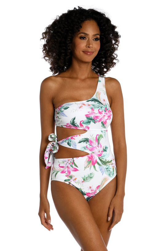 LA BLANCA Cutout One Piece - Mystic Palms