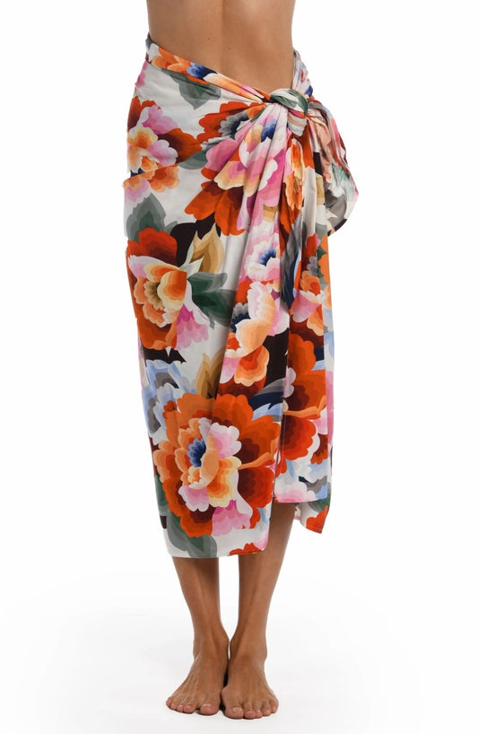 Floral Rhythm Pareo Wrap